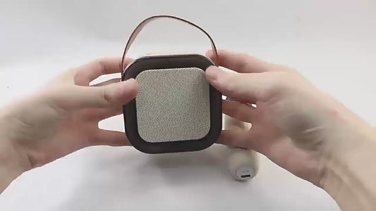 Ghani™K12 Mini Portable Karaoke Speaker – Wireless Bluetooth Speaker with Microphone